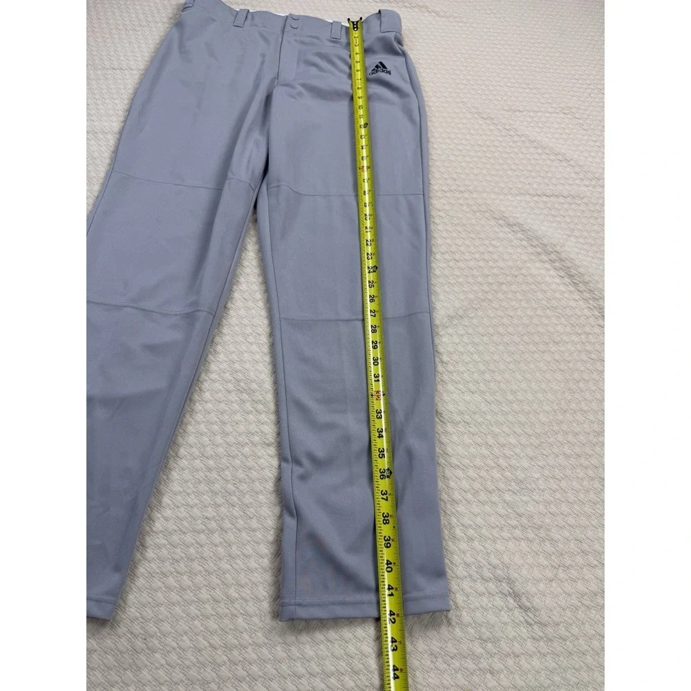 NEW Adidas Baseball Pants Aeroready Relaxed Fit Open Bottom |‎ Grey | Size Large